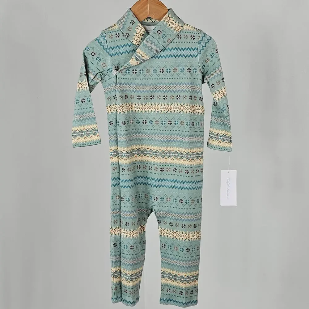 Ralph Lauren Fair Isle‎ Shawl-Collar Coverall | Baby 18 Months | MINOR FLAW